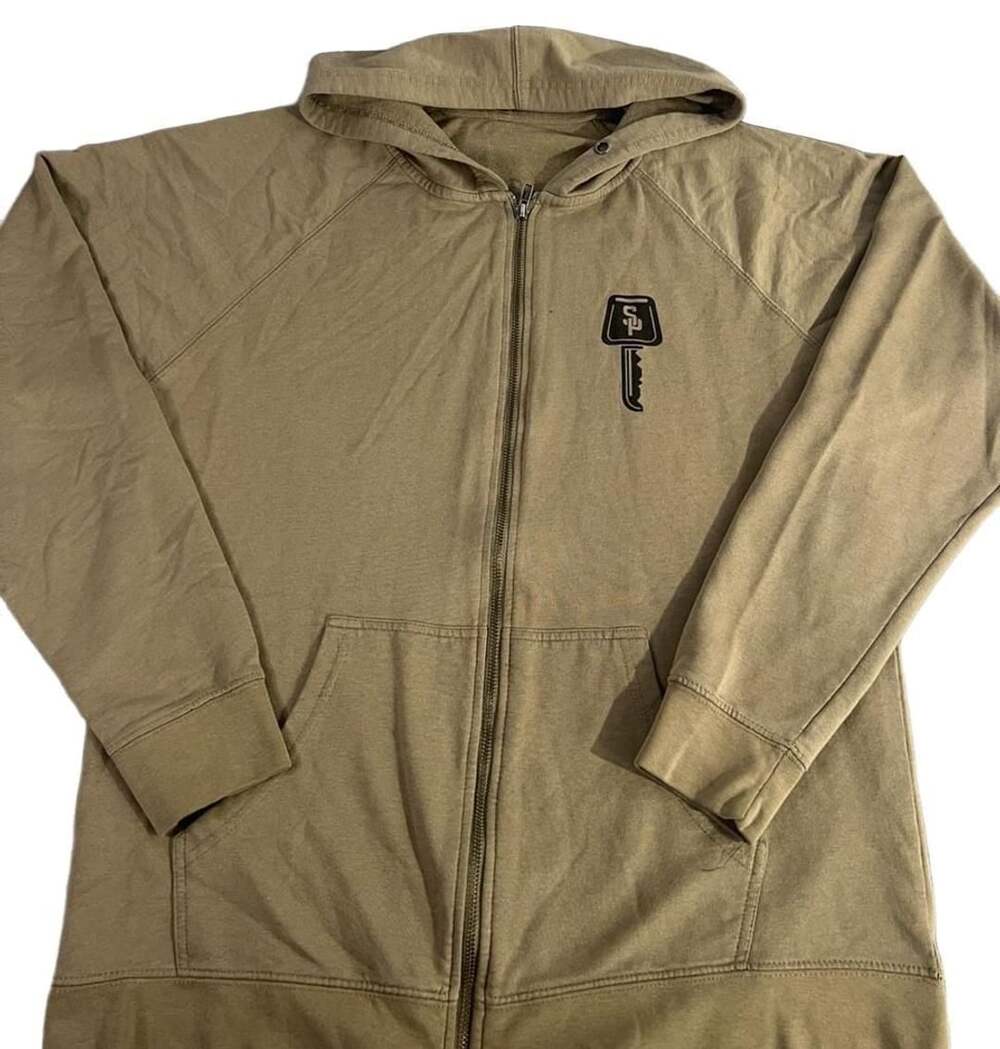 Independent Trading Company Full Zip Hoodie Size XL Khaki Key Logo